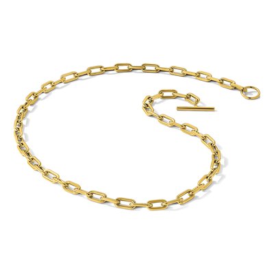 14K Yellow Gold 5.1mm Oval Toggle Cable Chain – view 6