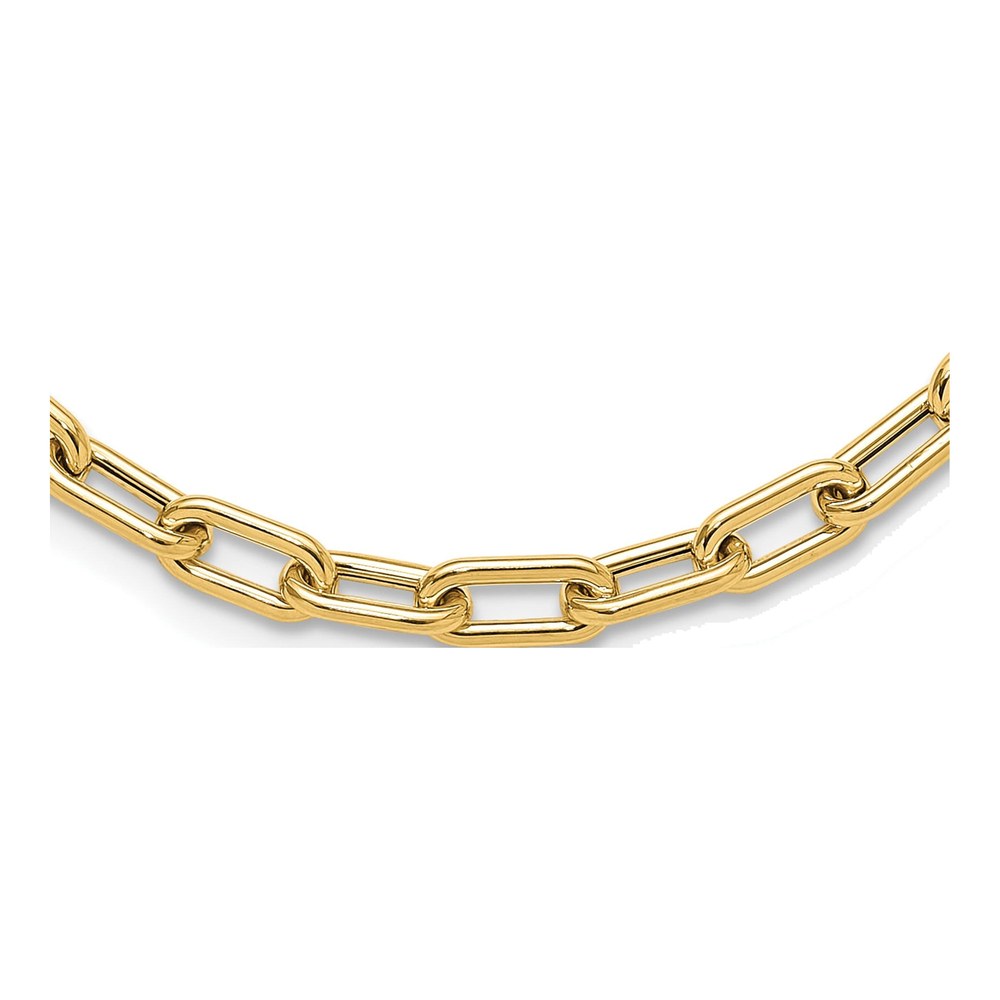 14K Yellow Gold Oval Link Toggle Necklace, 18 In