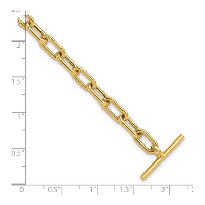14K Yellow Gold 5mm Toggle Oval Cable Chain Bracelet – view 6