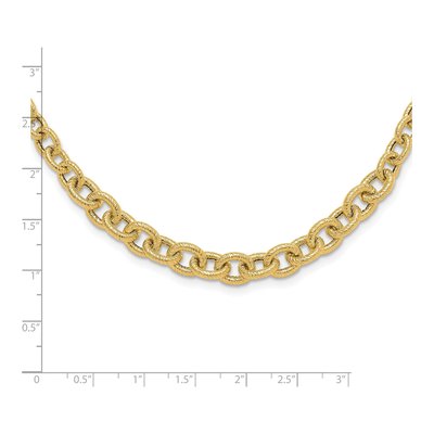 14K Yellow Gold 8.3mm Graduated Fancy Cable Chain – view 5