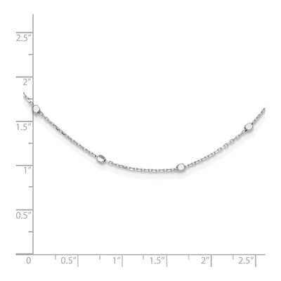 14K White Gold Cube Station Necklace – view 4