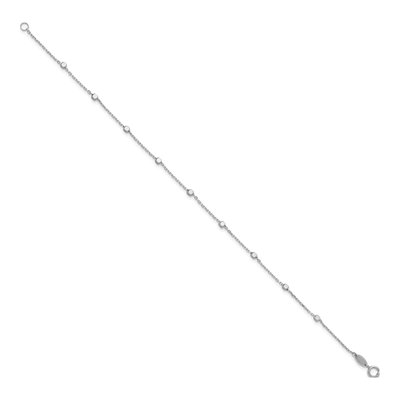 14K White Gold Cube Station Bracelet – view 2