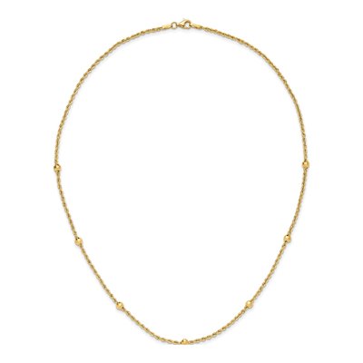 14K Yellow Gold Mirror Rope Necklace – view 4