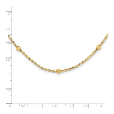 14K Yellow Gold Mirror Rope Necklace – view 5