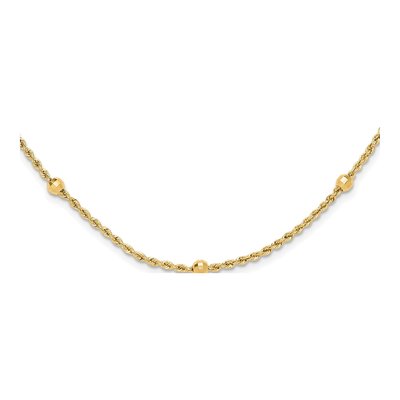 14K Yellow Gold Mirror Rope Necklace