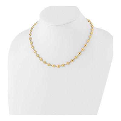 14K Yellow Gold Beaded Ball Necklace – view 3