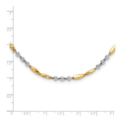 14K Two-Tone Gold Oval Bars 18-Inch Necklace – view 5