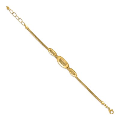 14k Yellow Gold Fancy Link Bracelet, 7-8.5in – view 3