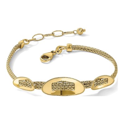 14k Yellow Gold Fancy Link Bracelet, 7-8.5in – view 7