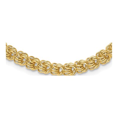 14K Yellow Gold Fancy Link Necklace