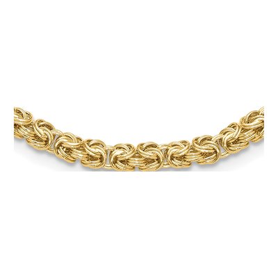 14K Yellow Gold Byzantine Link Necklace