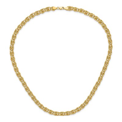 14K Yellow Gold Polished Fancy Link Necklace – view 4