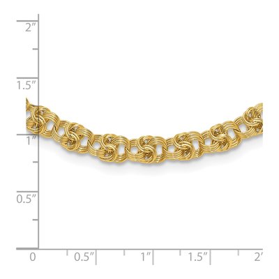 14K Yellow Gold Polished Fancy Link Necklace – view 5