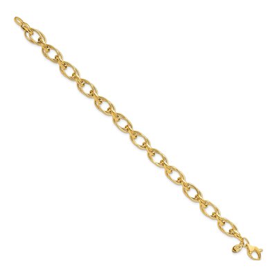 14K Yellow Gold Fancy Double Link Bracelet – view 3