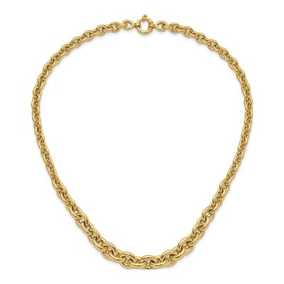 14K Yellow Gold Graduated Fancy Necklace – view 3