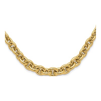 14K Yellow Gold Graduated Fancy Necklace