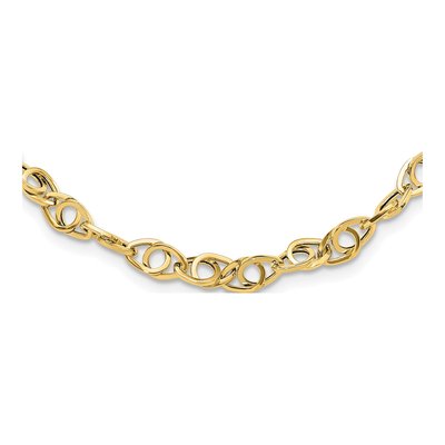 14K Yellow Gold Fancy Link Necklace