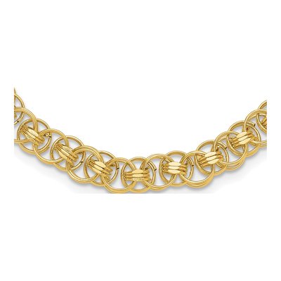 14K Yellow Gold Fancy Link Necklace