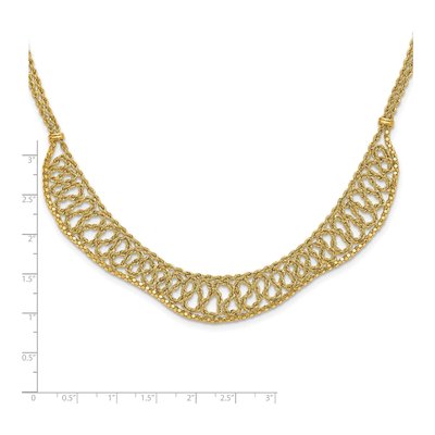 14K Yellow Gold Braided Rope Drape Necklace – view 5
