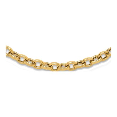 14K Yellow Gold 4.25mm Oval Cable Chain