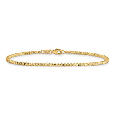 14K Yellow Gold Beaded Bracelet – view 4