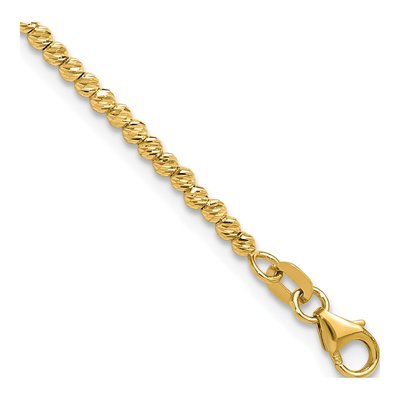 14K Yellow Gold Beaded Bracelet