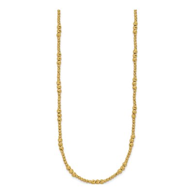 14K Yellow Gold Diamond-Cut Necklace – view 3