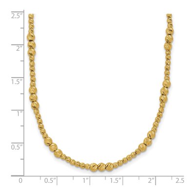 14K Yellow Gold Diamond-Cut Necklace – view 4