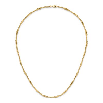 14K Yellow Gold Diamond-Cut Necklace – view 5