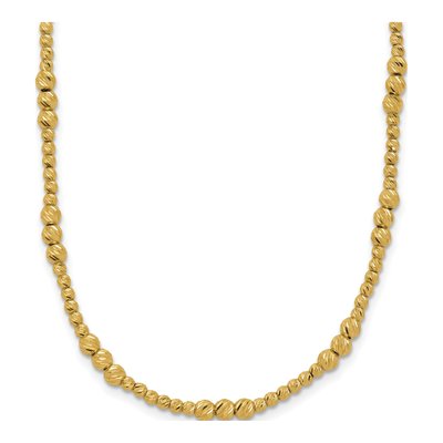 14K Yellow Gold Diamond-Cut Necklace
