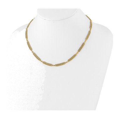 14K Yellow Gold Multi-Strand Rope Beaded Necklace – view 3