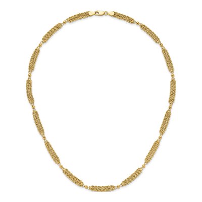14K Yellow Gold Multi-Strand Rope Beaded Necklace – view 4