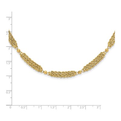 14K Yellow Gold Multi-Strand Rope Beaded Necklace – view 5