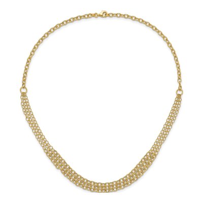 14K Yellow Gold 17-inch 3-Strand Bib Necklace – view 4