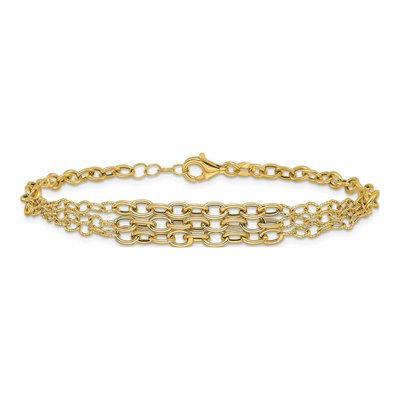 14K Yellow Gold Fancy Cable Bracelet – view 4
