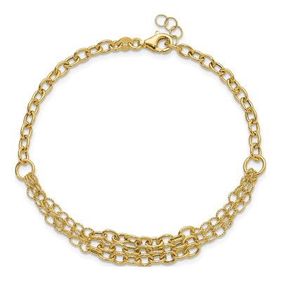 14K Yellow Gold Fancy Cable Bracelet – view 5