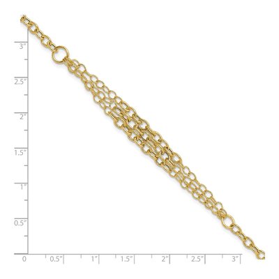 14K Yellow Gold Fancy Cable Bracelet – view 6