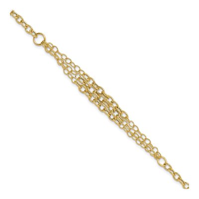 14K Yellow Gold Fancy Cable Bracelet