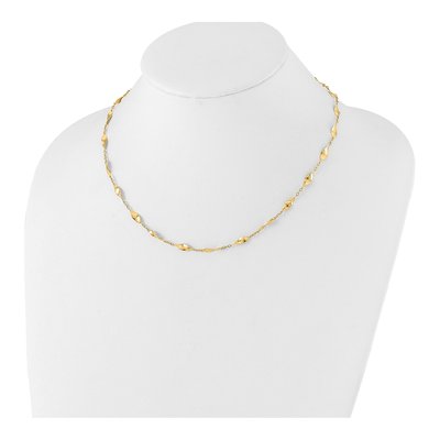 14K Yellow Gold Fancy Twisted Link Necklace – view 3