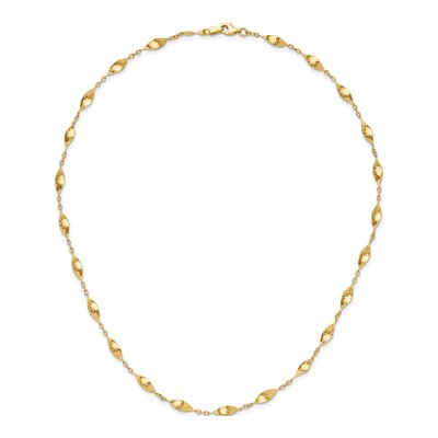 14K Yellow Gold Fancy Twisted Link Necklace – view 4