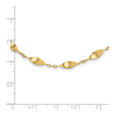 14K Yellow Gold Fancy Twisted Link Necklace – view 5