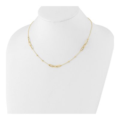 14K Yellow Gold Fancy Linked Ovals Necklace – view 3