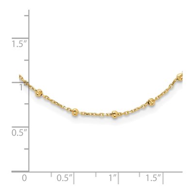 14K Yellow Gold Beaded Station Necklace – view 5