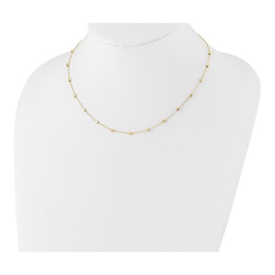 14K Yellow Gold Cube Station Necklace – view 3