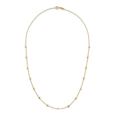 14K Yellow Gold Cube Station Necklace – view 4