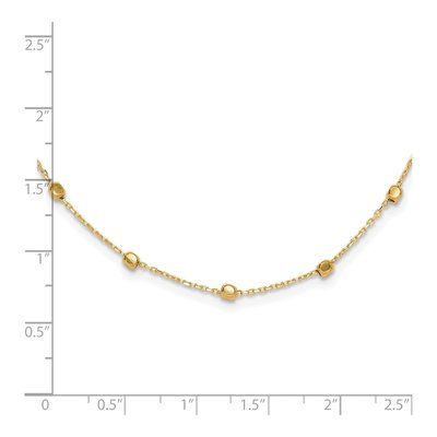 14K Yellow Gold Cube Station Necklace – view 5