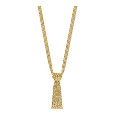 14K Yellow Gold Multi-Strand Rope Necklace – view 3
