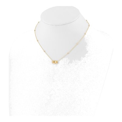 14K Yellow Gold Double Heart Necklace – view 4