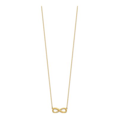 14K Yellow Gold Infinity Pendant Necklace – view 3