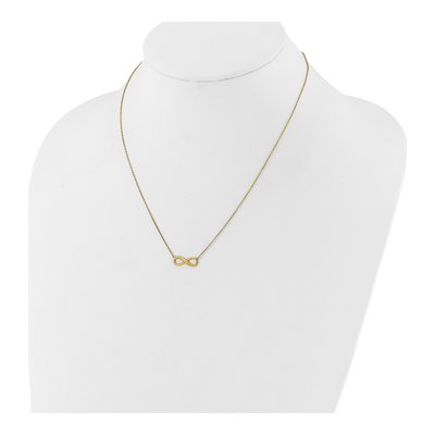 14K Yellow Gold Infinity Pendant Necklace – view 4